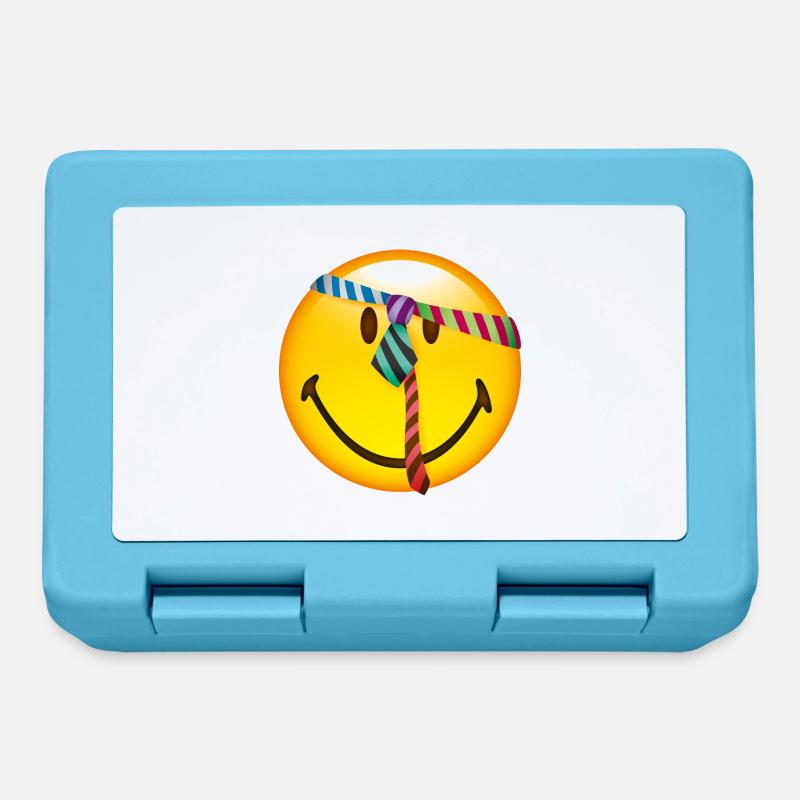 Smiley Tie - Lunchbox - sapphire blue