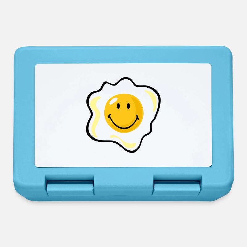 Smiley Fried Egg - Brotdose - Saphirblau