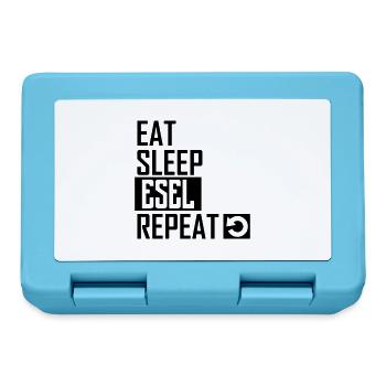 eat sleep esel repeat - Brotdose - Saphirblau - Vorne