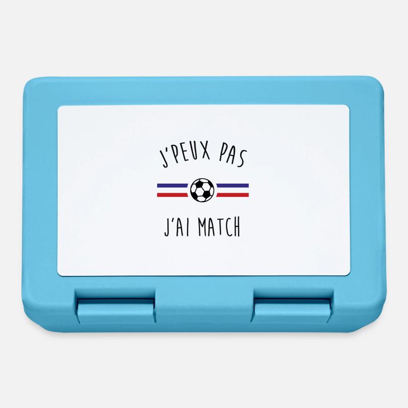 J'peux pas j'ai match - Boîte à goûter - bleu saphir