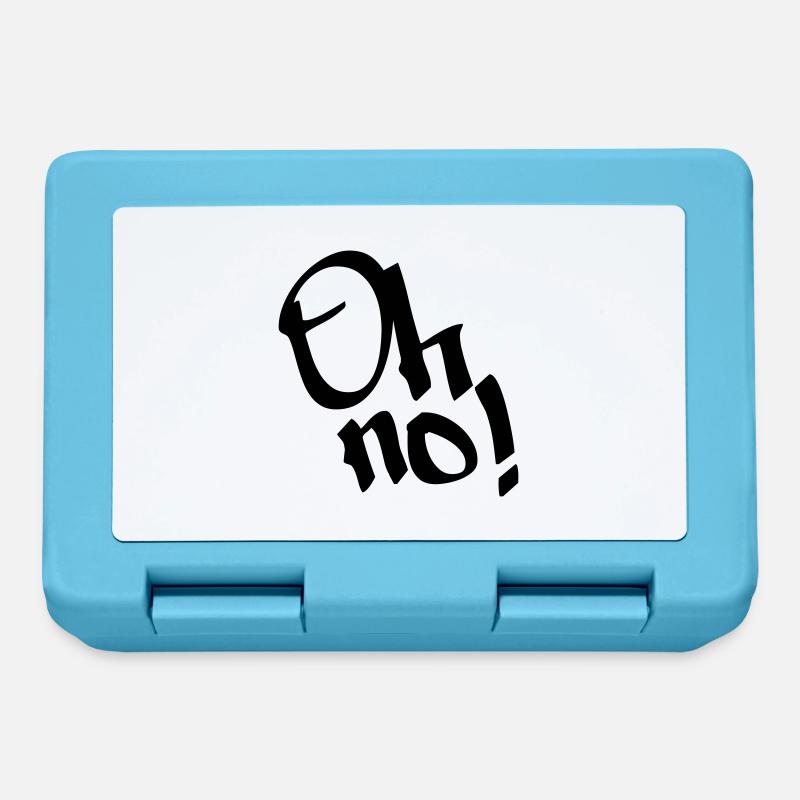 Oh no, Oh no! Graffiti, Designfarbe editierbar - Brotdose - Saphirblau