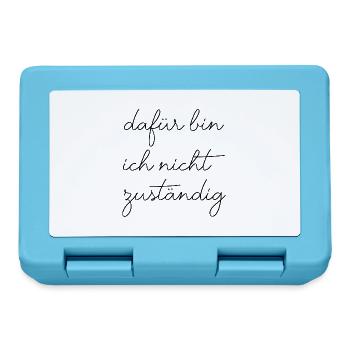 Dafür bin ich nicht zuständig typisch deutsch - Brotdose - Saphirblau - Vorne