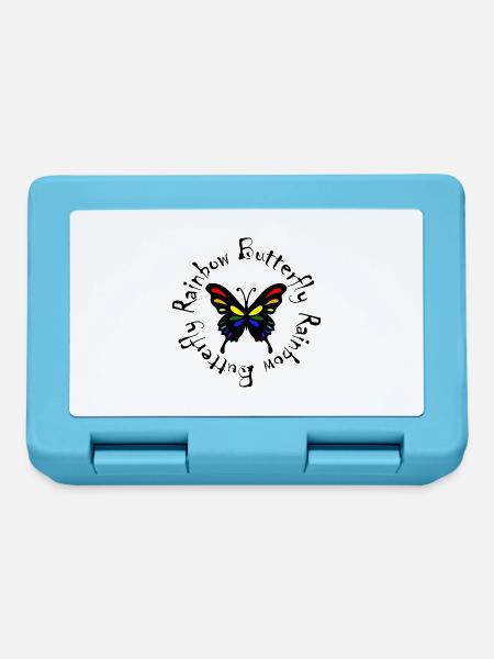 Rainbow Butterfly - Brotdose - Saphirblau