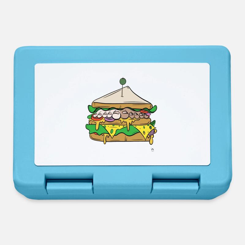 Fuß-Sandwich - Brotdose - Saphirblau