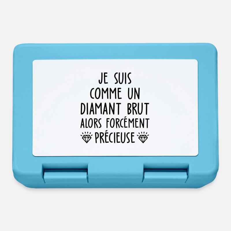 je suis comme un diamant brut - Boîte à goûter - bleu saphir