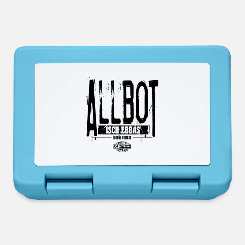 Allbot isch ebbas - Brotdose - Saphirblau