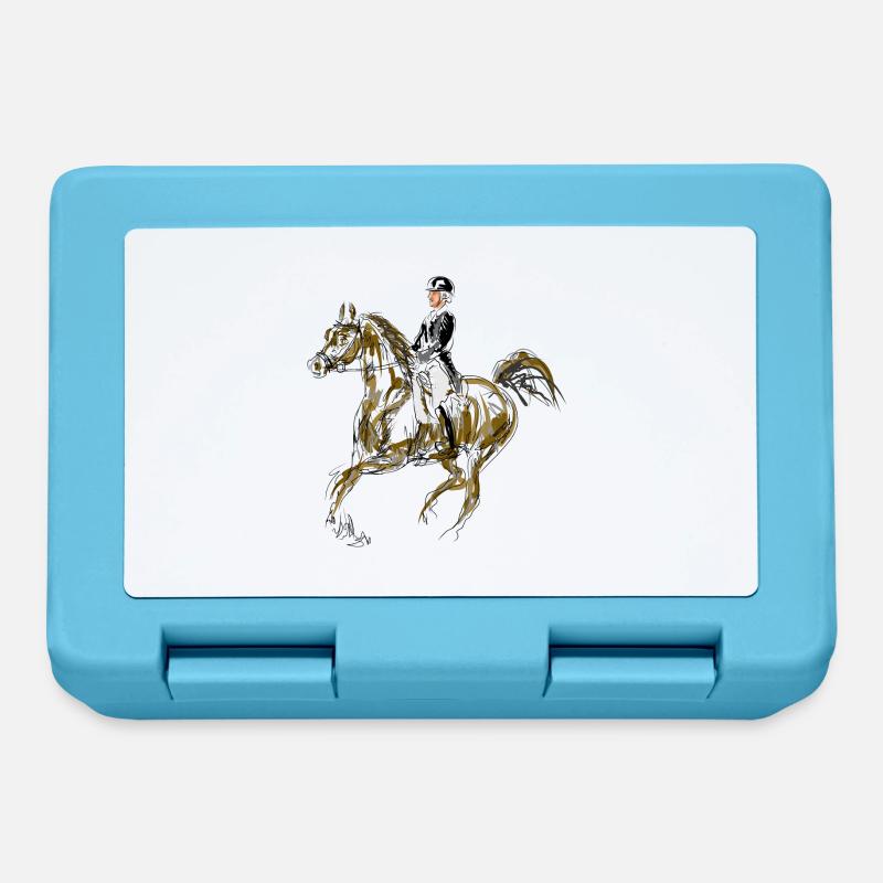 cheval - Boîte à goûter - bleu saphir