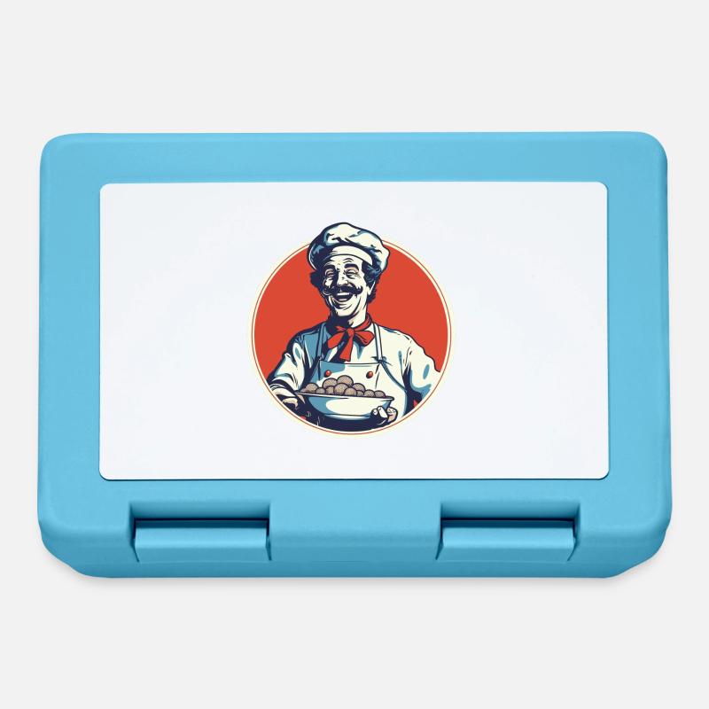 Chef italien - Boîte à goûter - bleu saphir