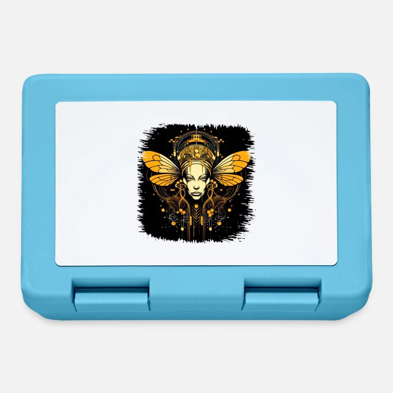 nature bumble bee funny beehive birthday present - Brotdose - Saphirblau