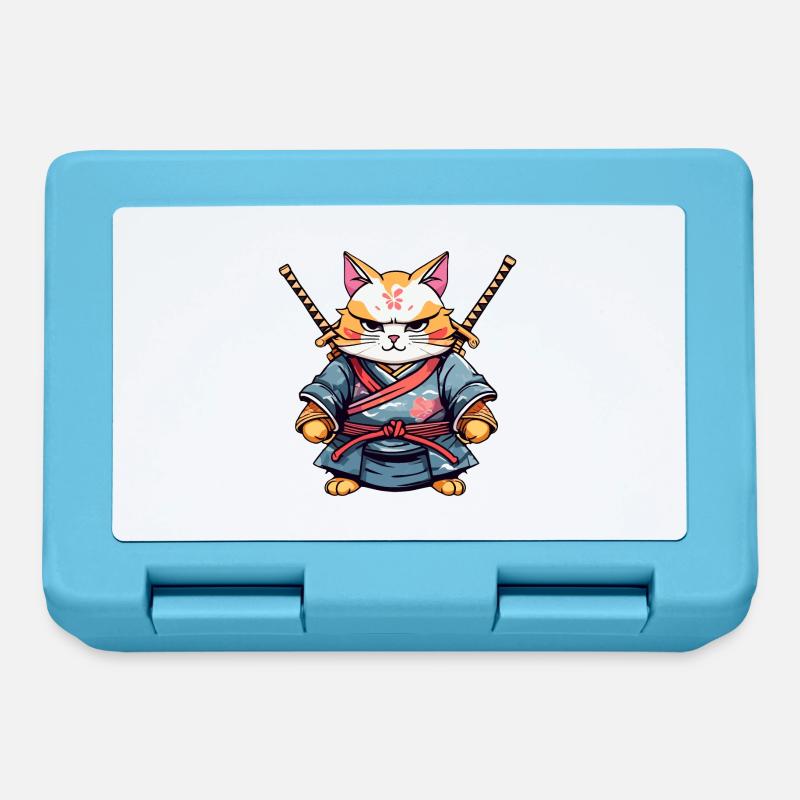 Samurai-Katze #28 - Brotdose - Saphirblau