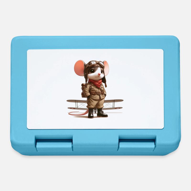 Cute Mouse Pilot - Brotdose - Saphirblau