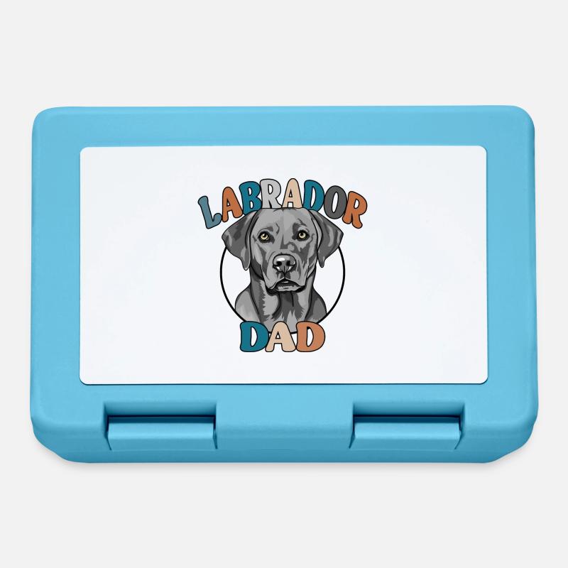 Silber Labrador Dad Hunde Hund Labbi Wilsigns - Brotdose - Saphirblau