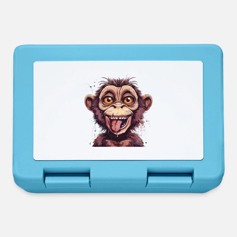 Crazy Monkey - Lunchbox - sapphire blue