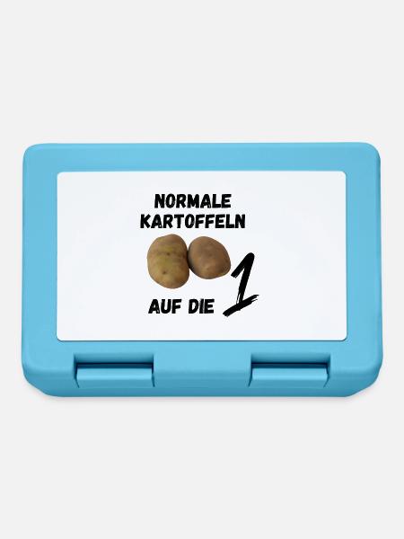 Normale Kartoffeln auf die 1 | Fußball Meme EM - Brotdose - Saphirblau