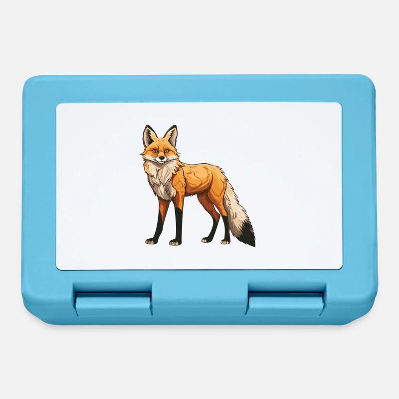 Fuchs Tier - Brotdose - Saphirblau