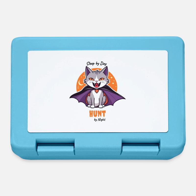 Vampire Cat - Lunchbox - sapphire blue