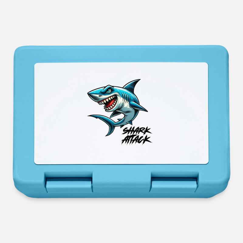 shark attack - Brotdose - Saphirblau
