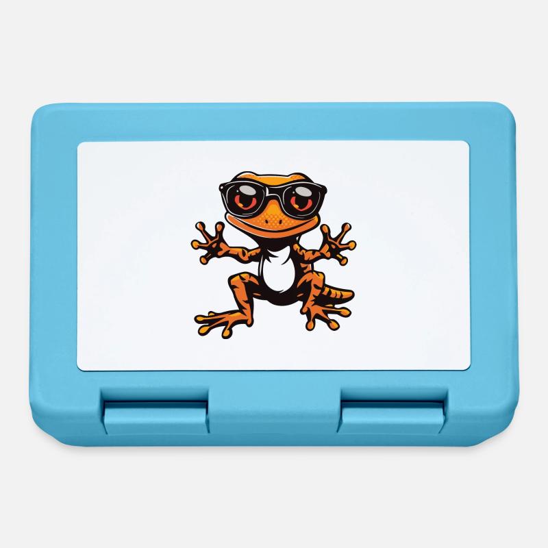 Gecko lézard - Boîte à goûter - bleu saphir