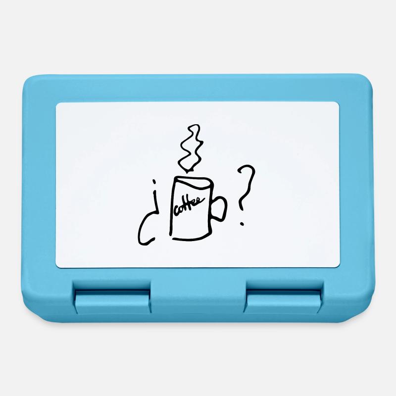 Coffee? - Lunchbox - sapphire blue