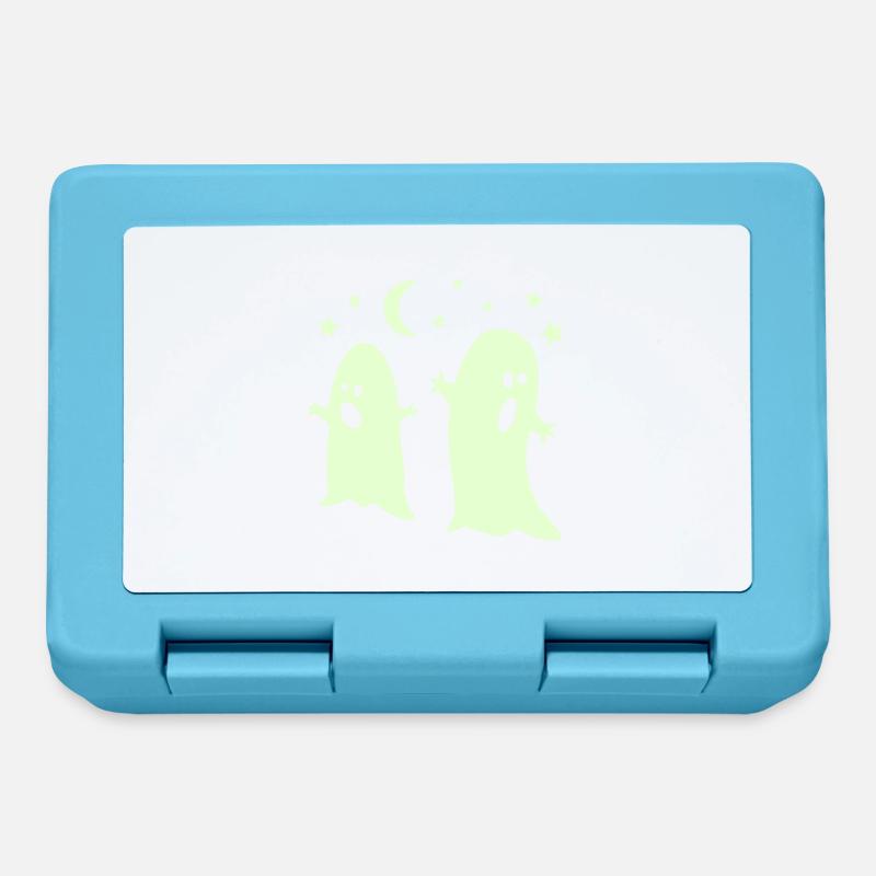 glow in the dark ghosts - Brotdose - Saphirblau