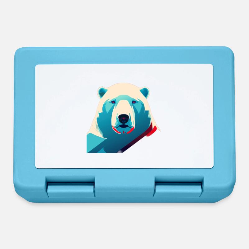Polar bear - Lunchbox - sapphire blue