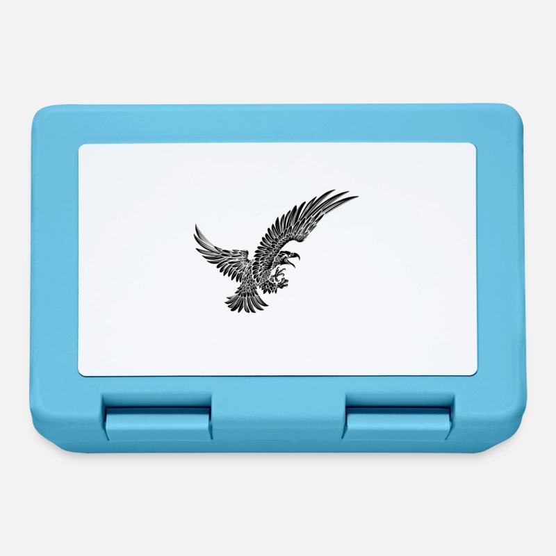 aigle eagle art graphique en vol - Boîte à goûter - bleu saphir