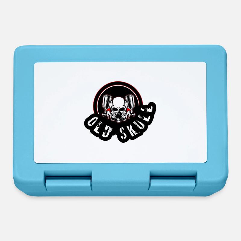 old skull - Boîte à goûter - bleu saphir