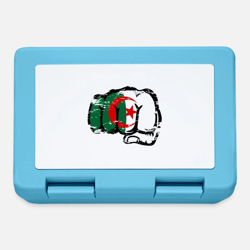 Drapeau de l’Algérie Main Poing Utilisé - Boîte à goûter - bleu saphir