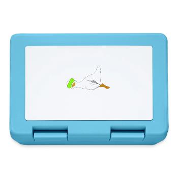 canard drôle de paresseux dicton - Boîte à goûter - bleu saphir - Devant