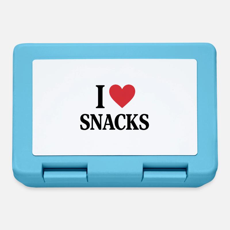 I ❤️ SNACKS - Brotdose - Saphirblau