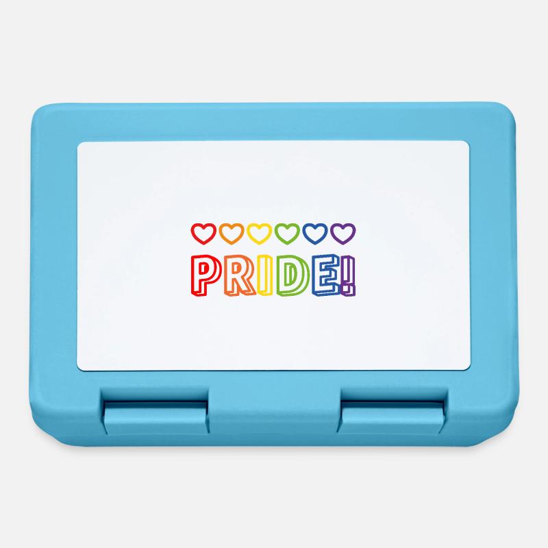 Pride Regenbogenherzen - Brotdose - Saphirblau
