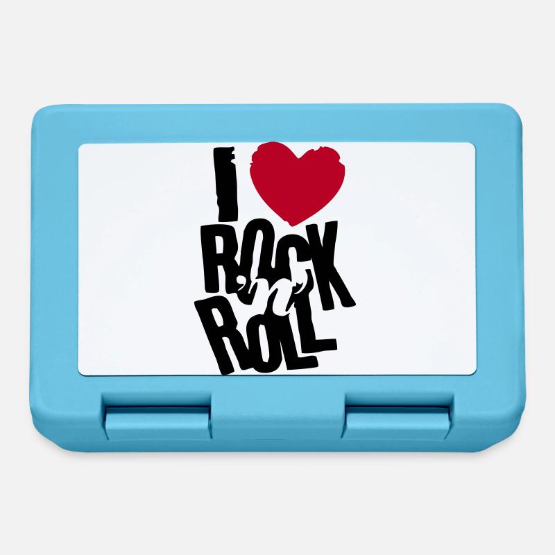 i love rock n roll - Boîte à goûter - bleu saphir