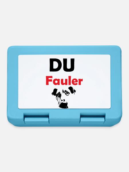 Du fauler Hund - Brotdose - Saphirblau