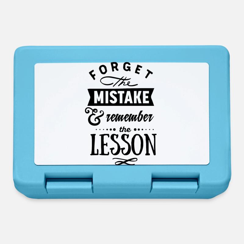 Forget the Mistake and remember the Lesson - Brotdose - Saphirblau