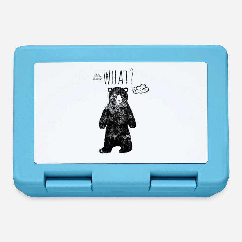 whorehouse bear under clouds - Lunchbox - sapphire blue