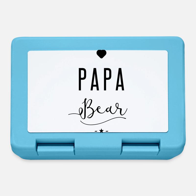 papa bear - Lunchbox - sapphire blue