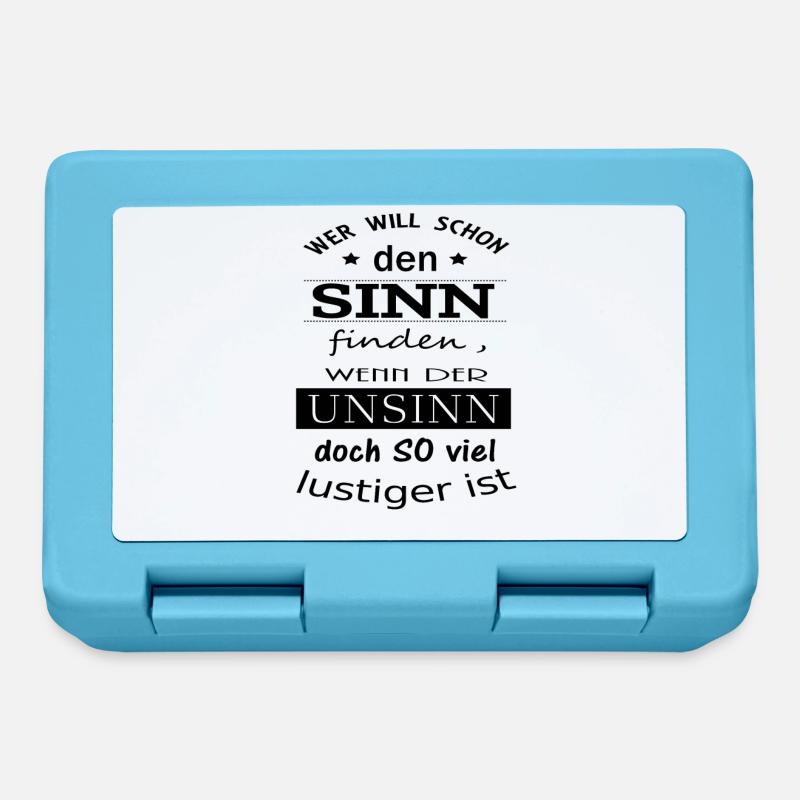 Sinn oder Unsinn Spruch - Brotdose - Saphirblau