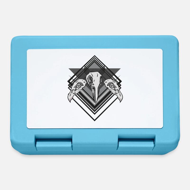 Bird Skull - Lunchbox - sapphire blue