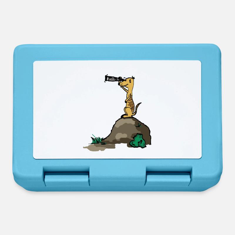suricate mouchard - Boîte à goûter - bleu saphir