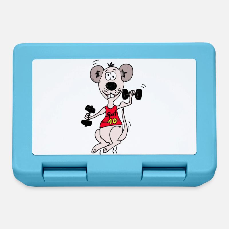 mouse and free weights - Lunchbox - sapphire blue