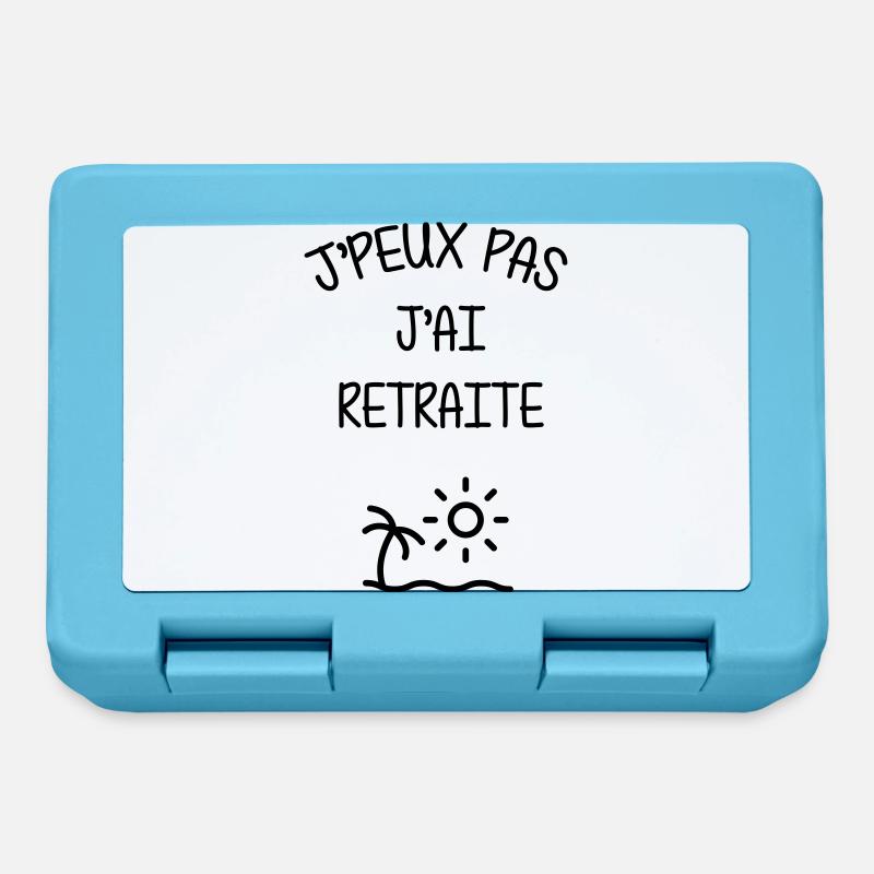 retraite / retraité / retraitée / pension - Boîte à goûter - bleu saphir