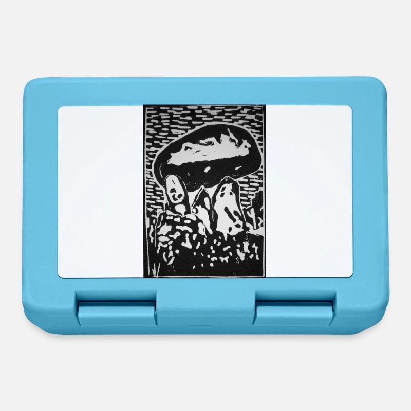 Tombe mégalithique du Dolmen néolithique - Boîte à goûter - bleu saphir
