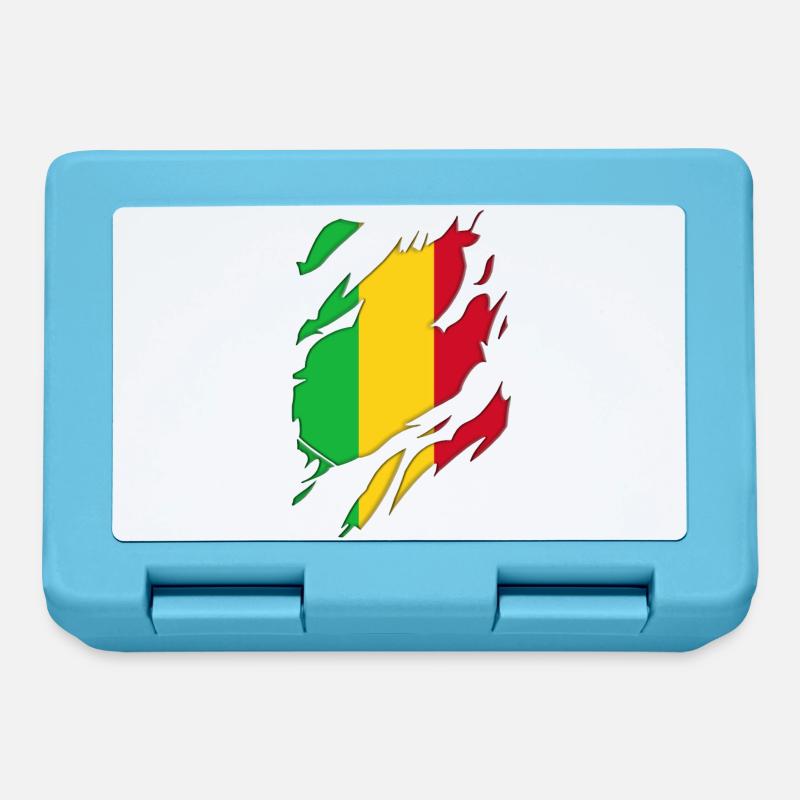Motif déchiré du drapeau du Mali - Boîte à goûter - bleu saphir