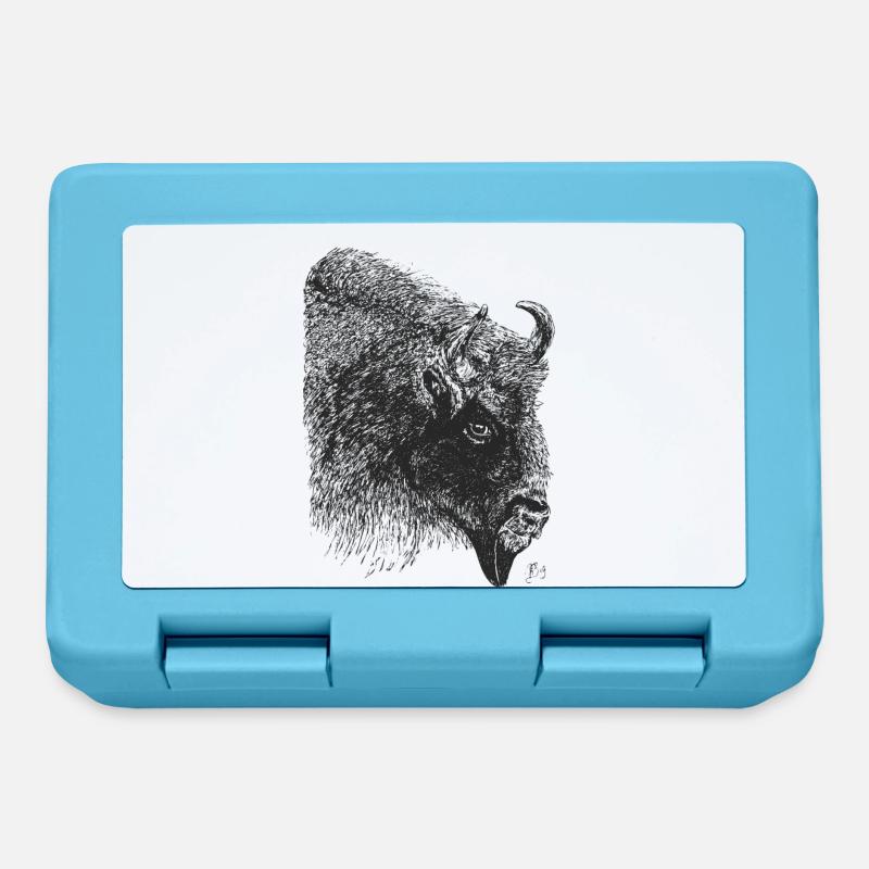 Bison - Brotdose - Saphirblau