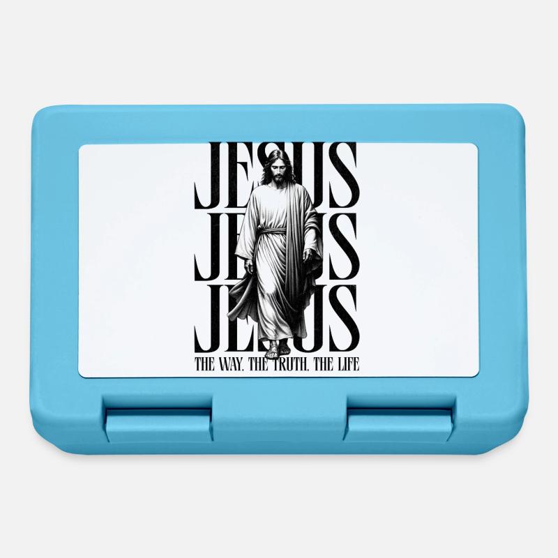 Wandelnder Jesus – Glaube & Hoffnung Christ - Brotdose - Saphirblau