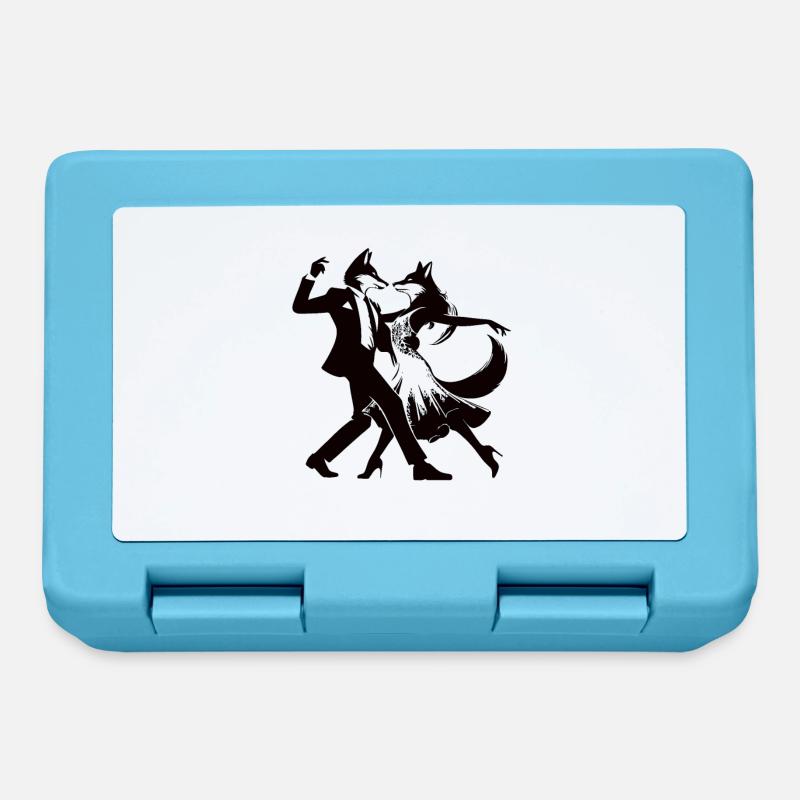 Dancing Tango Renards Design - Boîte à goûter - bleu saphir