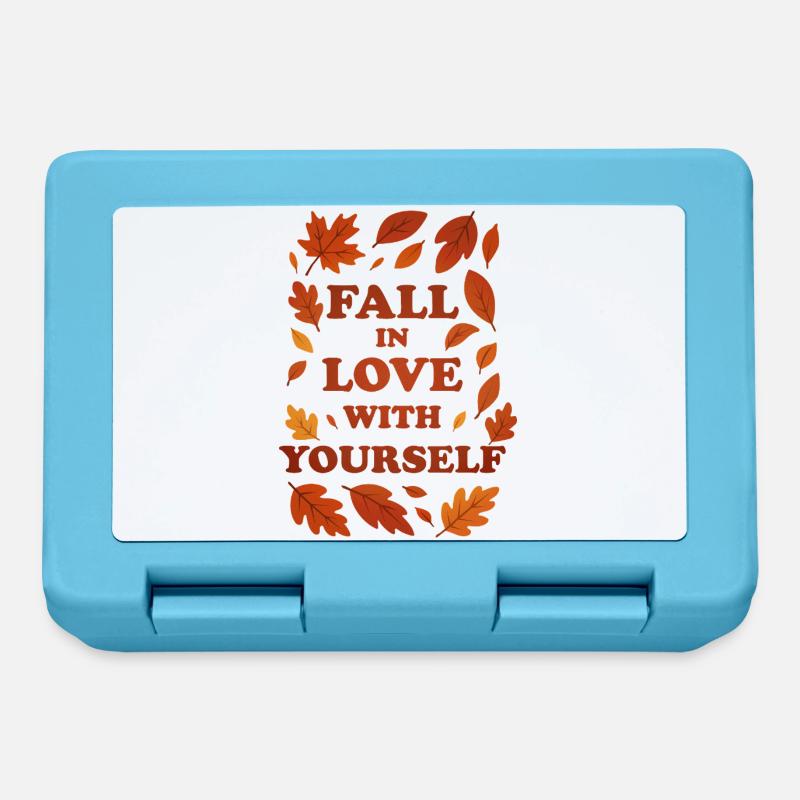 Tombez amoureux de vous-même – graphique d’automne - Boîte à goûter - bleu saphir