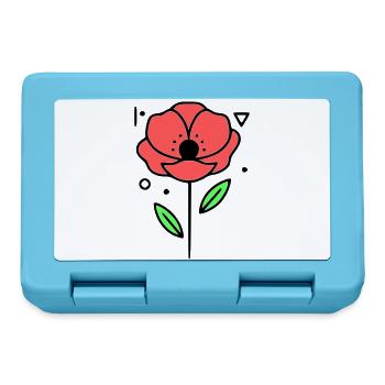 Poppy-Poppies-Minimalist-Line-Art-3 - Lunchbox - sapphire blue - Front