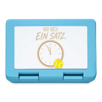  Nur noch ein Satz Retro Tennis Spruch Vintage - Brotdose - Saphirblau - Vorne