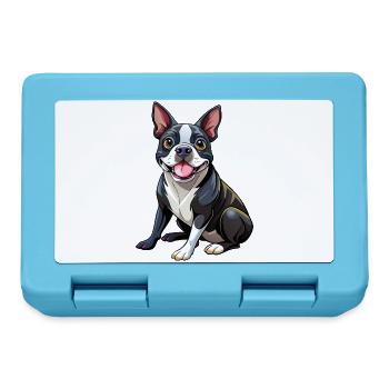 Boston Terrier Hundesitting - Brotdose - Saphirblau - Vorne